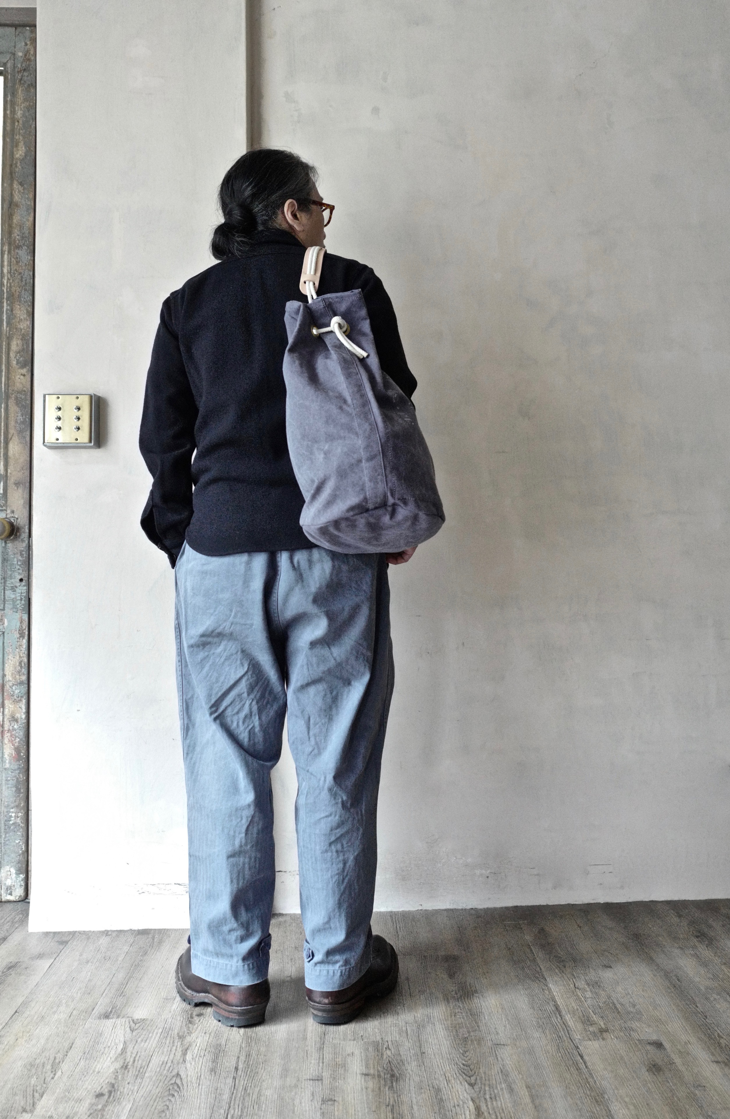 W & A Bucket Bag W & A 船繩水桶包 by dead stock waxed canvas / old Navy