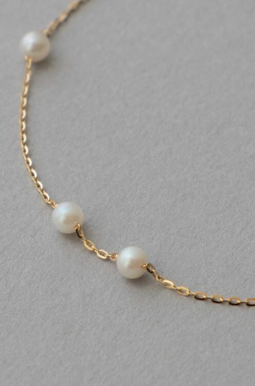 [連線優惠] ete K18YG 工藝珍珠手鍊 日本製