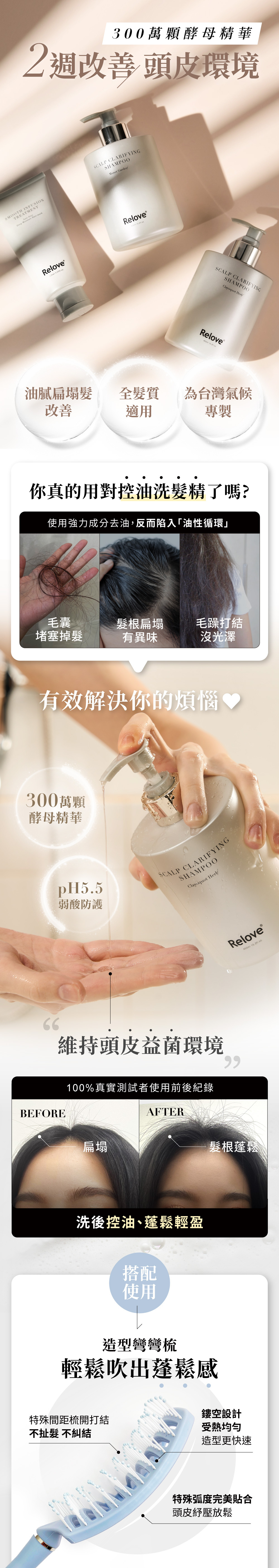 107酵萃™蓬鬆控油淨化頭皮洗髮精300萬顆酵母精華