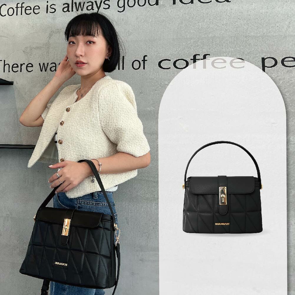 掀蓋壓紋包(大)-黑色