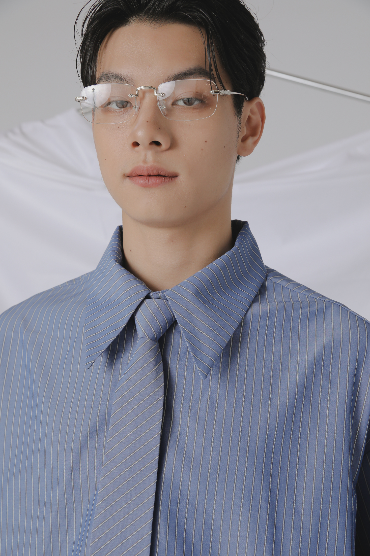 【itself】Tie Stripe Shirt #襯衫