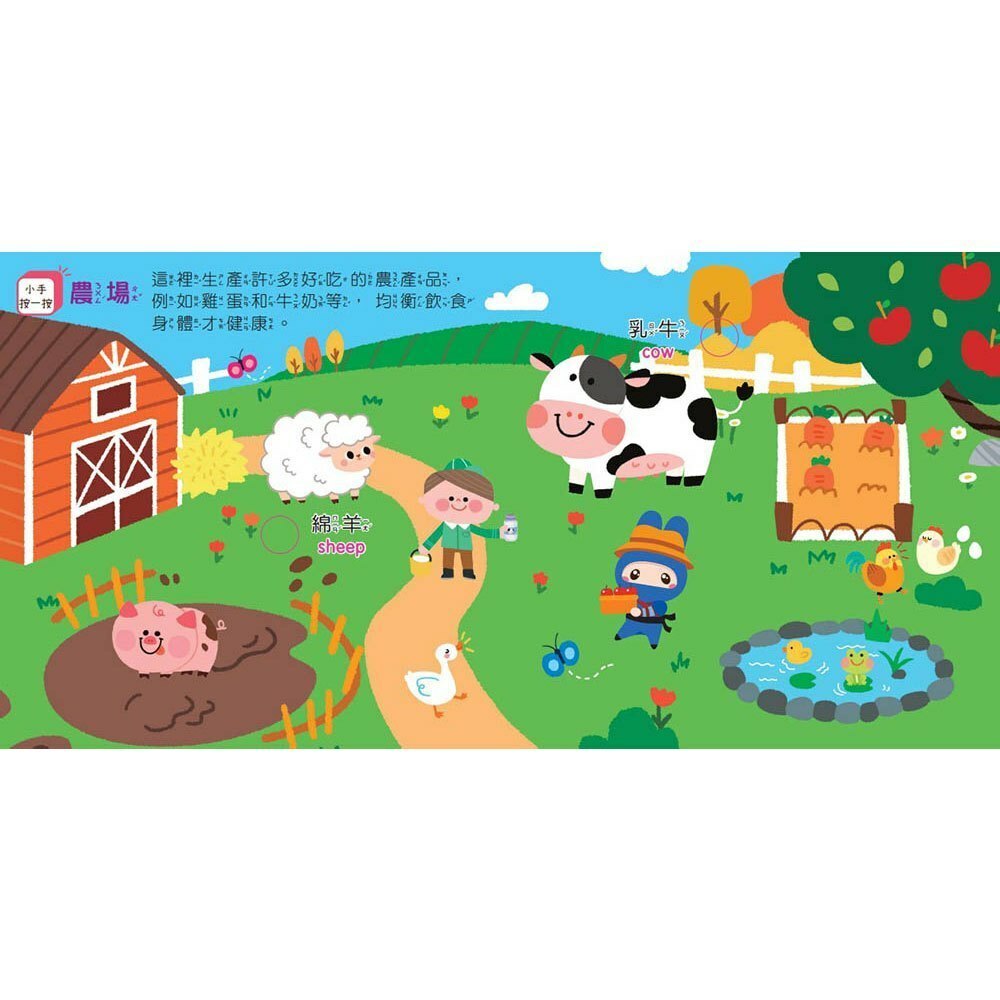 【樂森藥局】幼福文化 忍者兔mini手指按按有聲書 動物世界