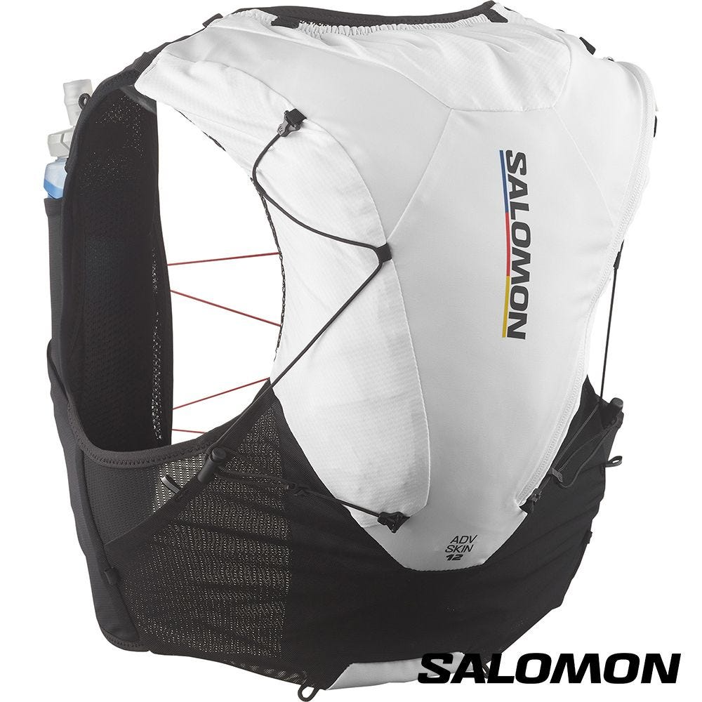 Salomon｜ADV SKIN 12 RACE FLAG 水袋背包組 "Black/White"