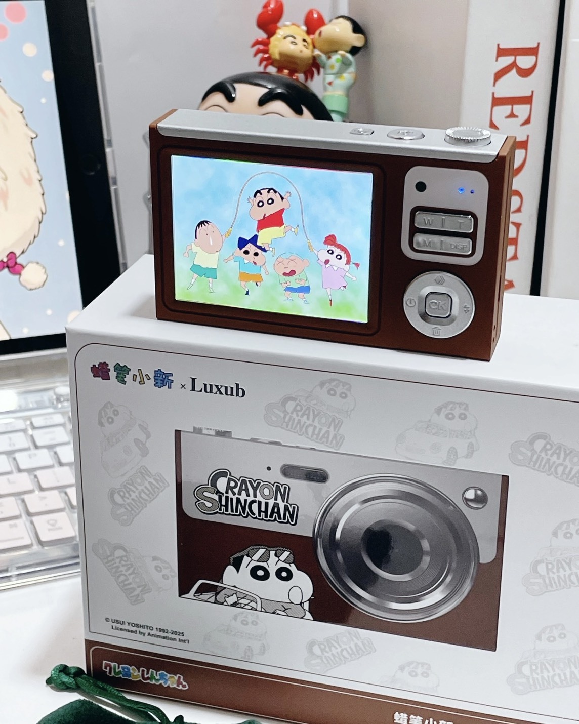 <正版授權>蠟筆小新 CCD 數碼相機 復古棕