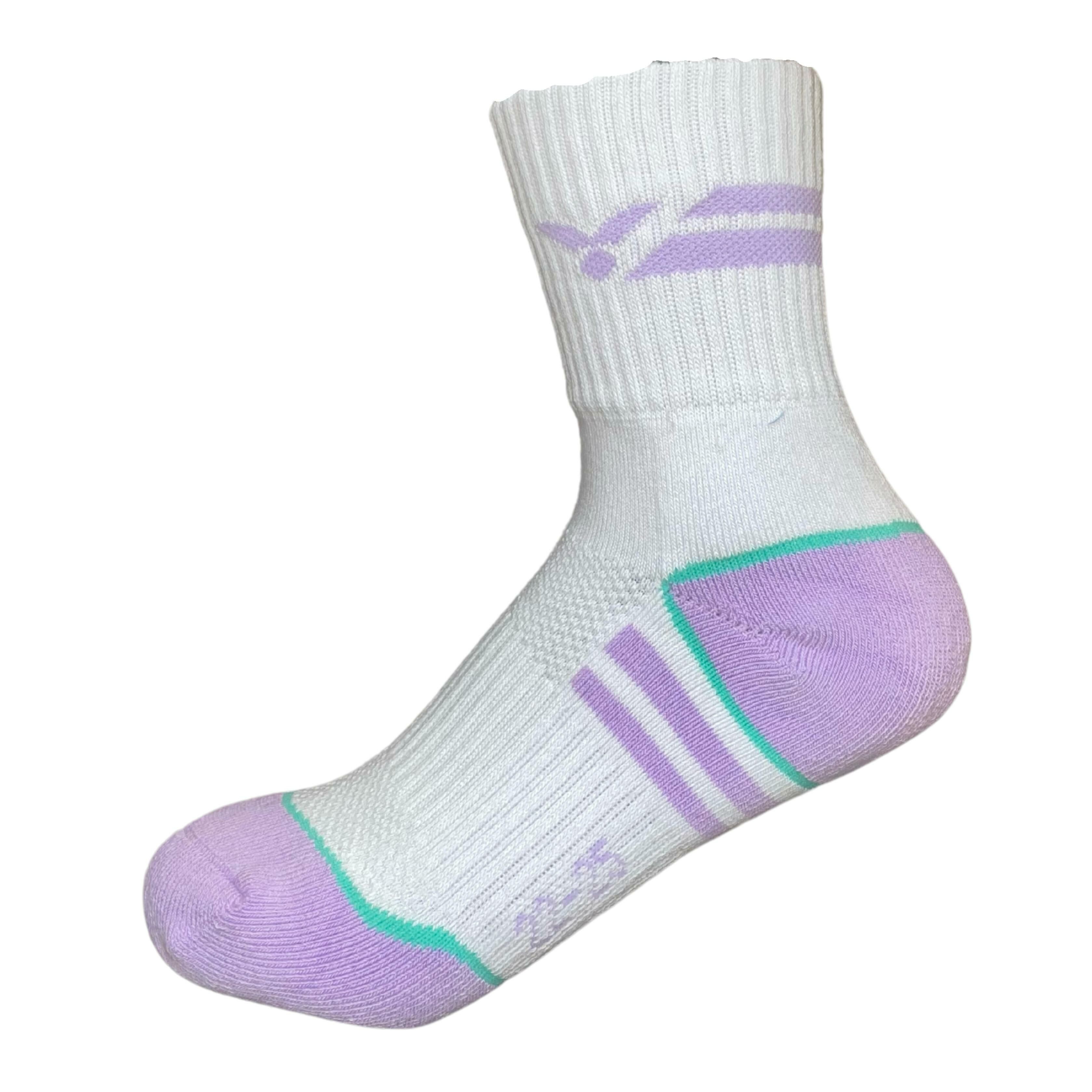 VICTOR 運動襪 白淺紫色【22-25cm】
