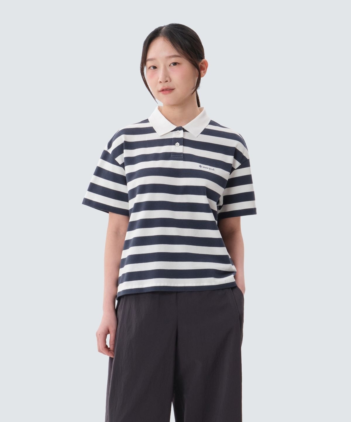 【代購】Snow Peak 雪諾必克 女 Cotton Stripe Polo衫 短袖 S25MWFPS69
