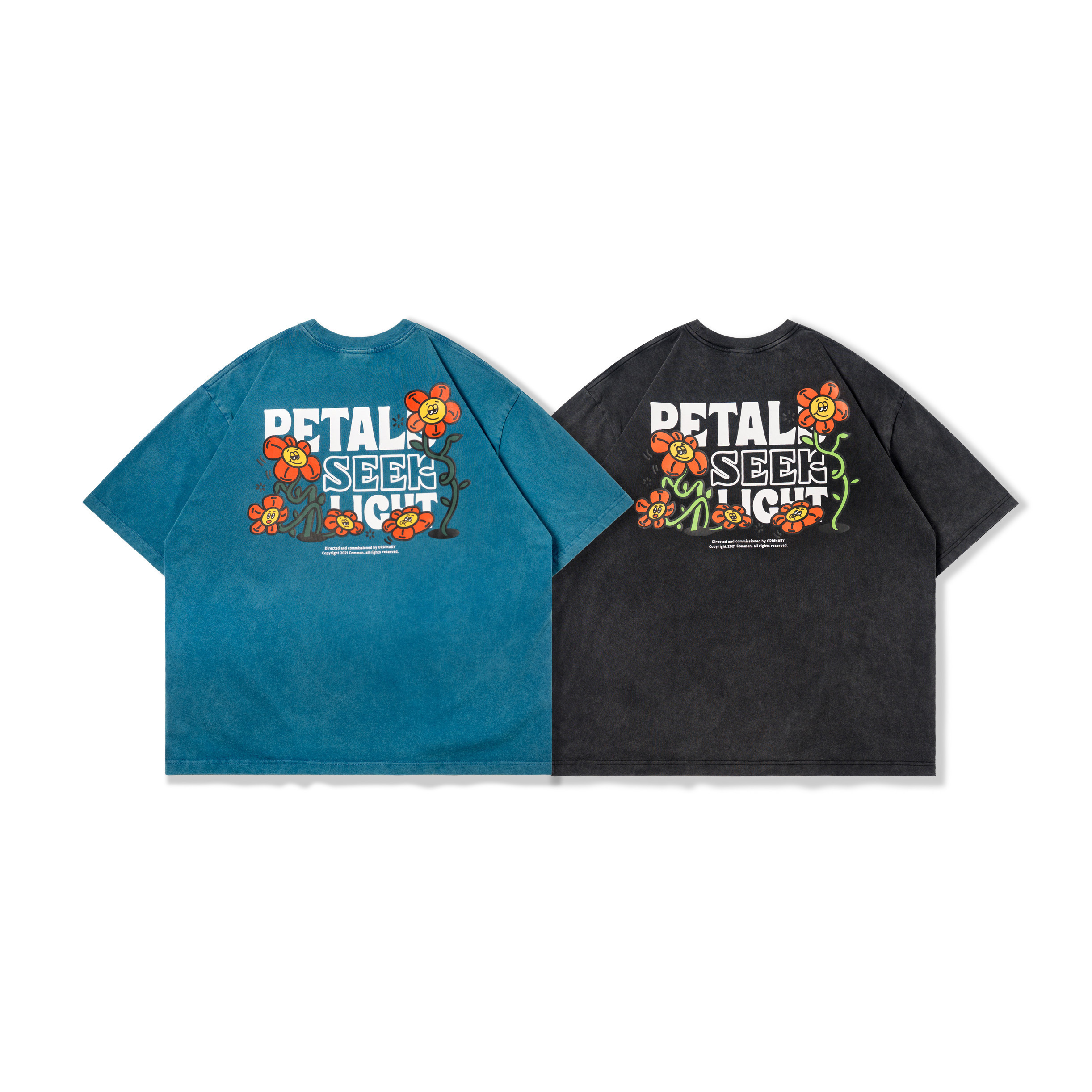 ORDINARY 水洗趣味花朵短TEE