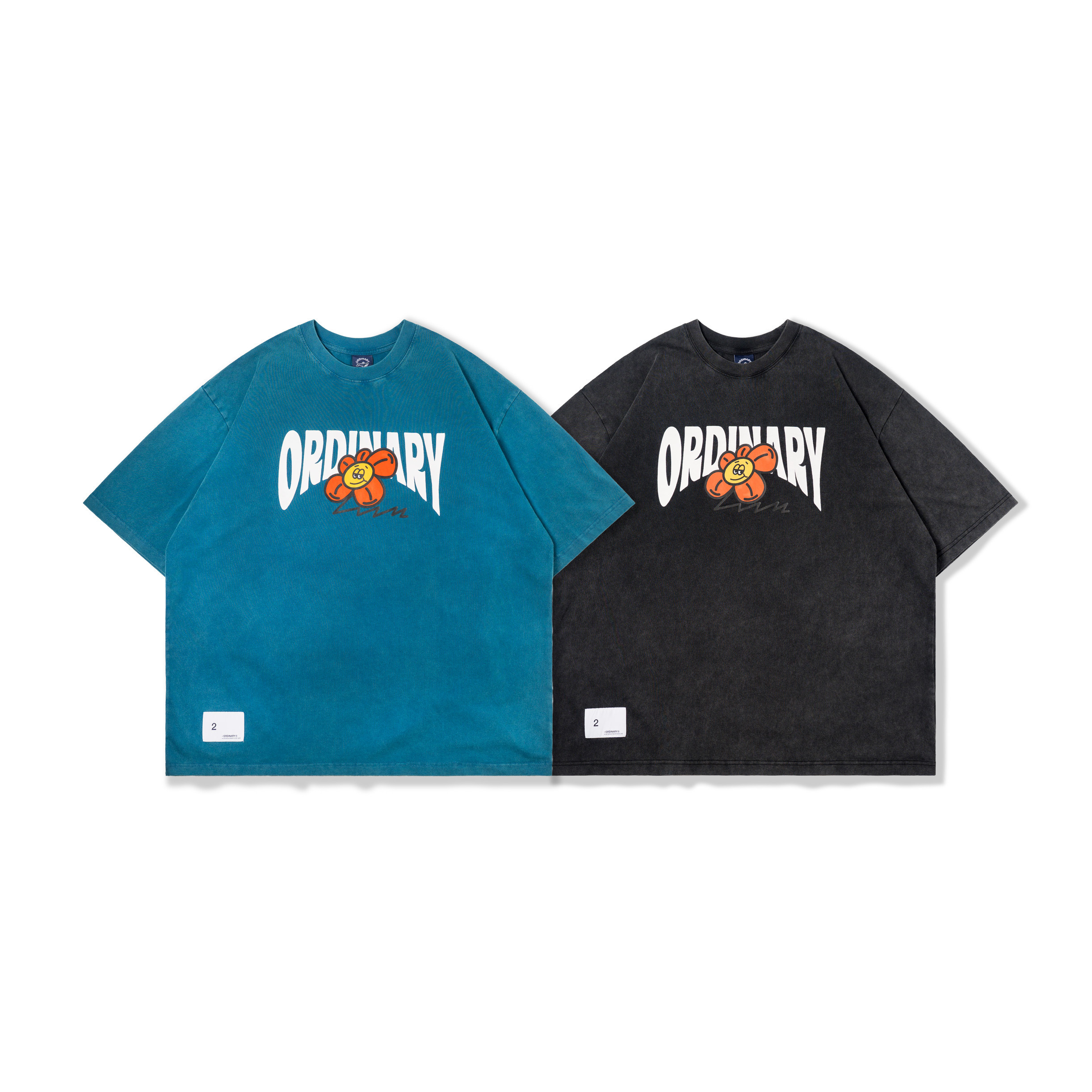 ORDINARY 水洗趣味花朵短TEE