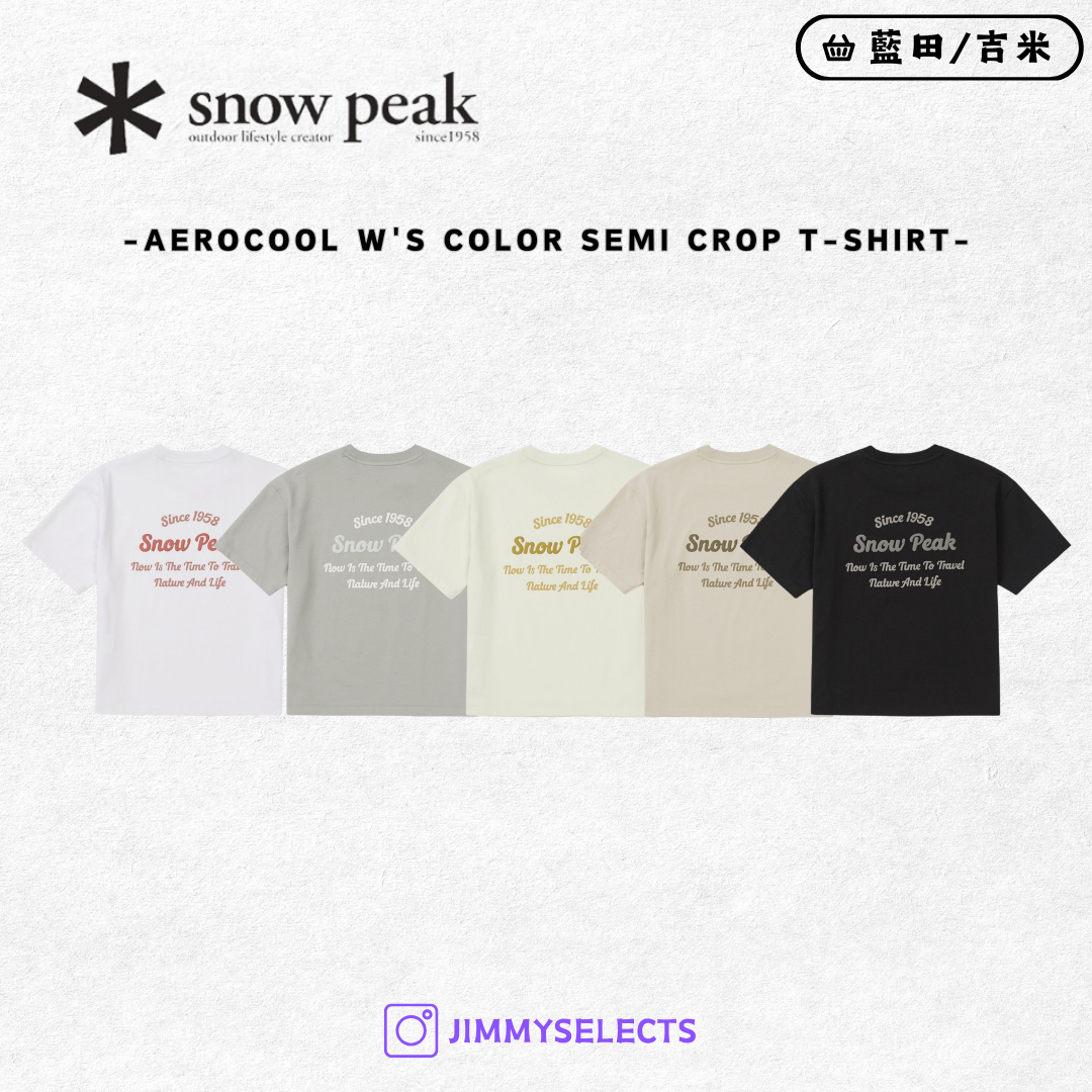 【代購】Snow Peak 雪諾必克 女 Aerocool 文字 多色 涼感 短袖 短T S25MWFTS77