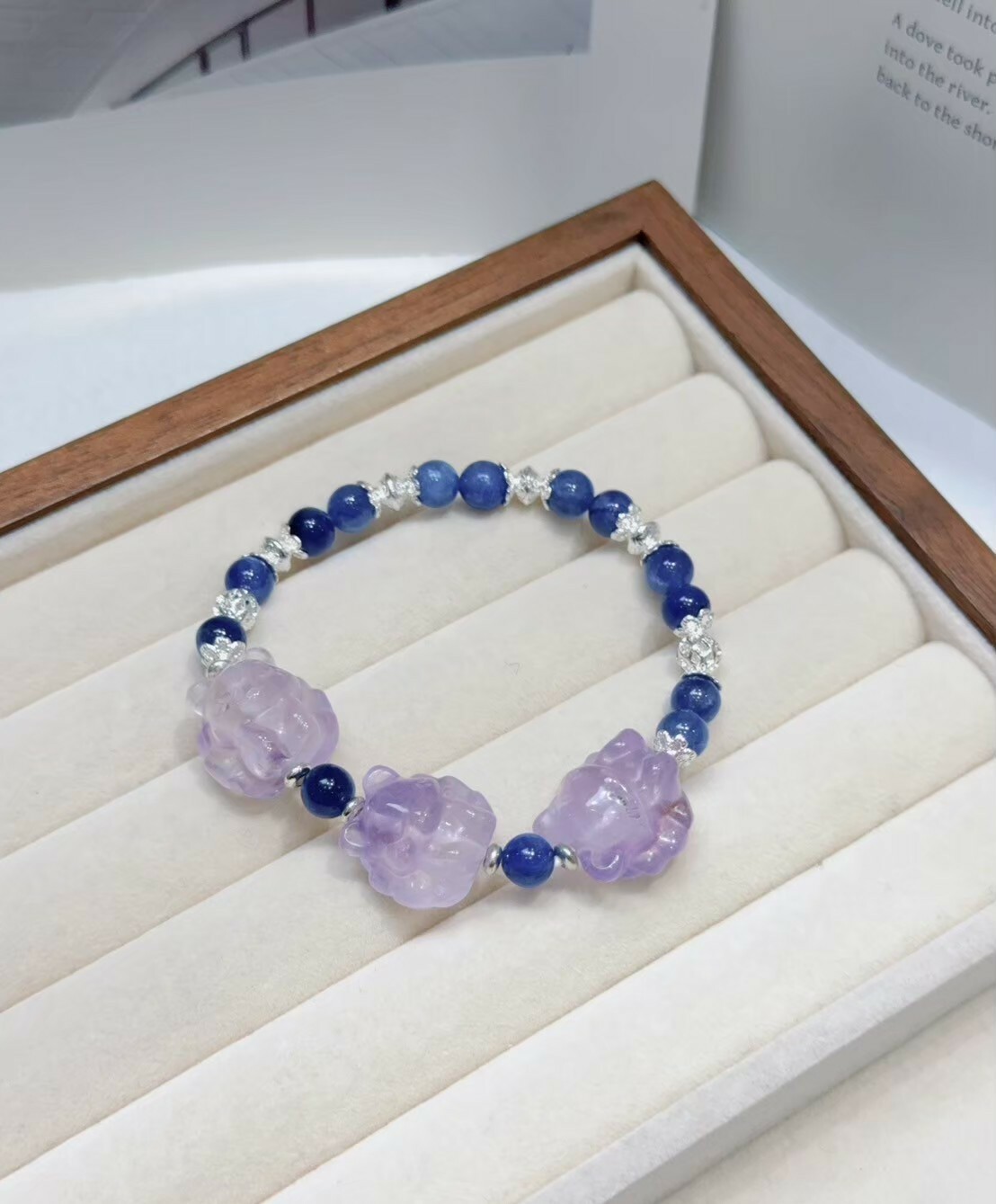 海底銀河|紫水晶狐仙/藍晶石手鍊