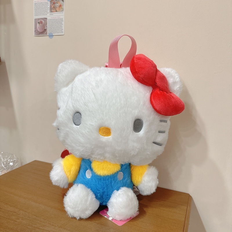 《03072》復古色HelloKitty毛絨後背包