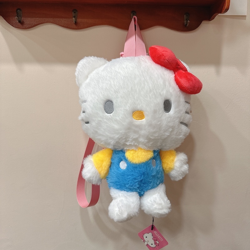 《03072》復古色HelloKitty毛絨後背包