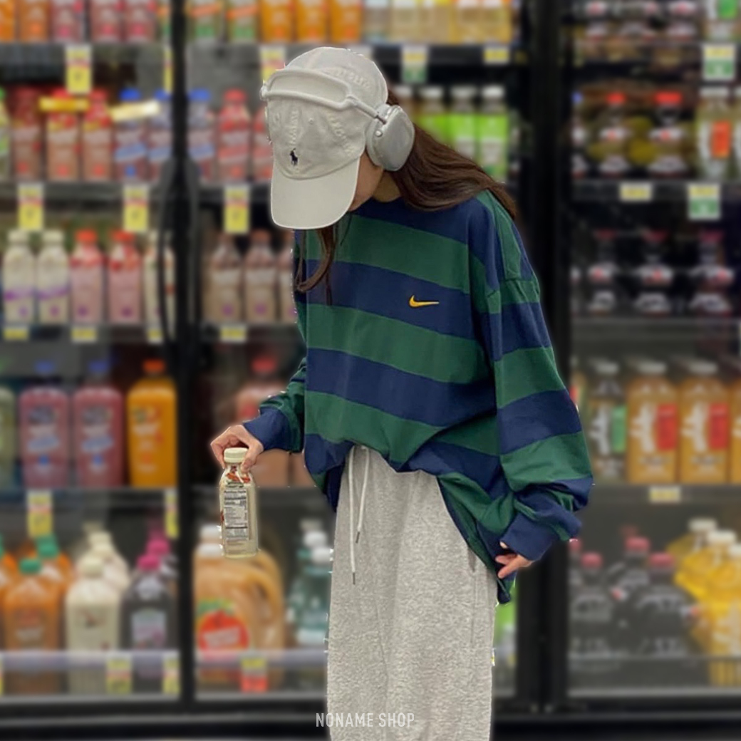 NIKE SB 條紋 刺繡 小勾 長袖 兩色