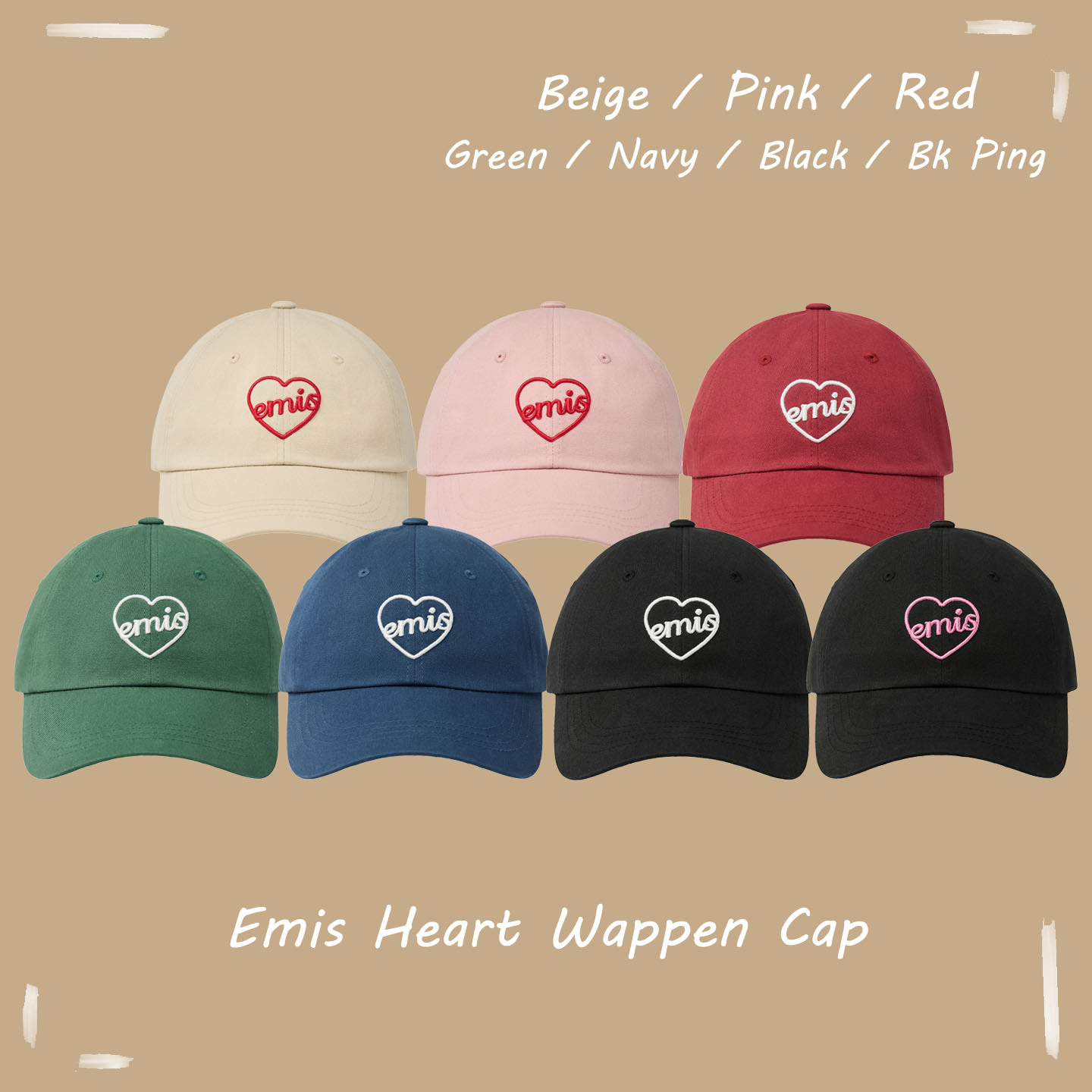 【OWN】EMIS HEART BALL CAP 春夏新品 愛心 棒球 休閒 老帽 不分男女