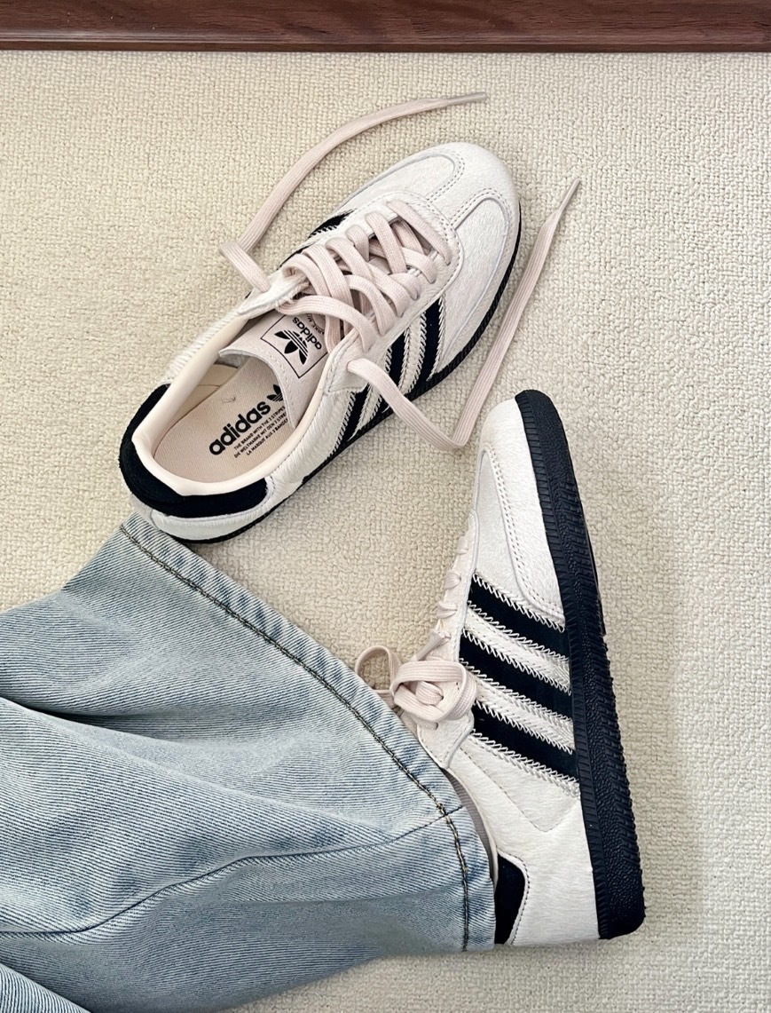Adidas Samba OG 奶油米黑 馬毛 米色 休閒鞋 JP5329