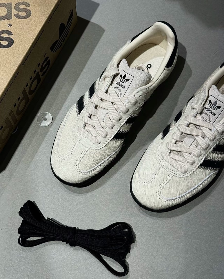 Adidas Samba OG 奶油米黑 馬毛 米色 休閒鞋 JP5329