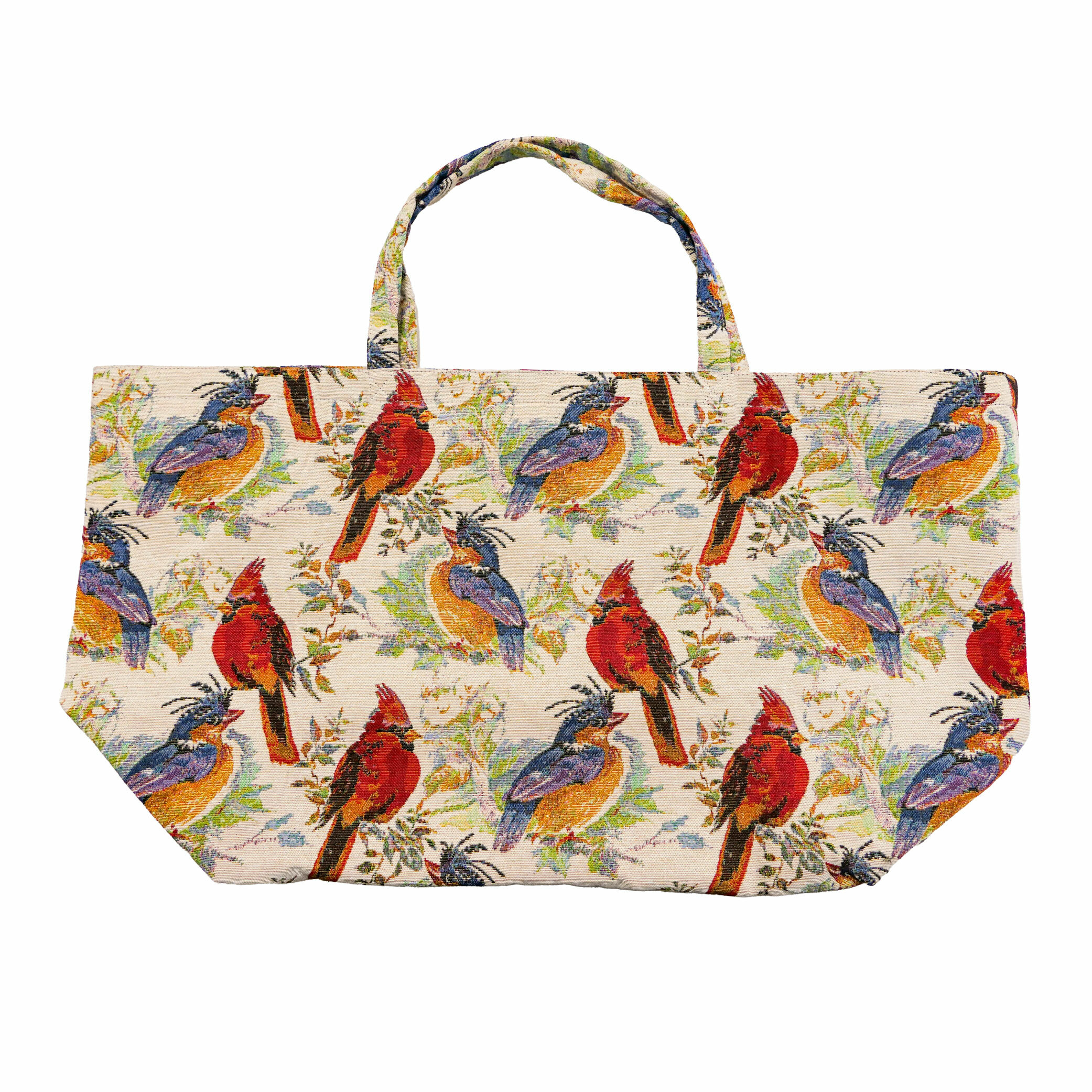 藝術編織提袋｜《紅雀》｜70x38尺寸