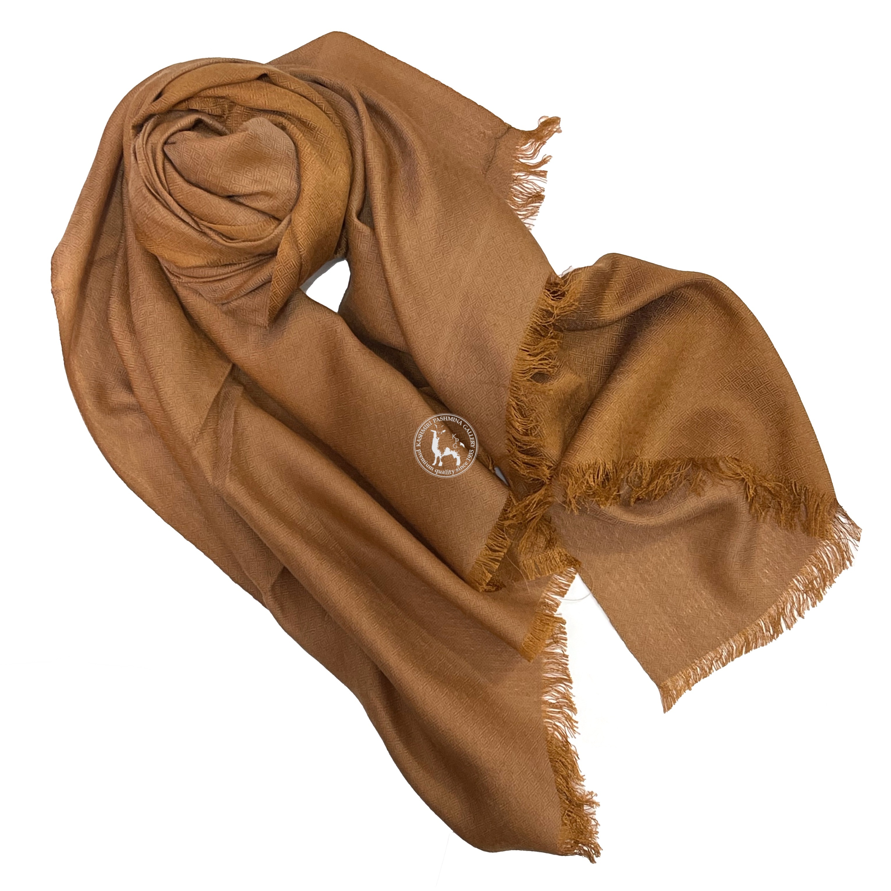 深淺啡色雙面喀什米爾山羊絨圍巾