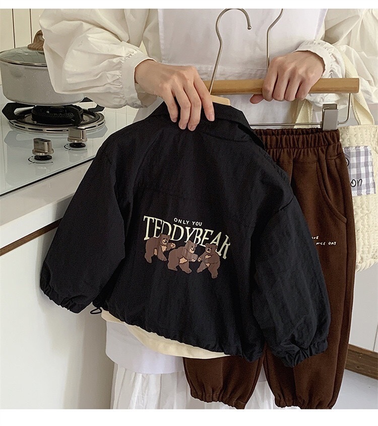 大棕熊拉鏈外套