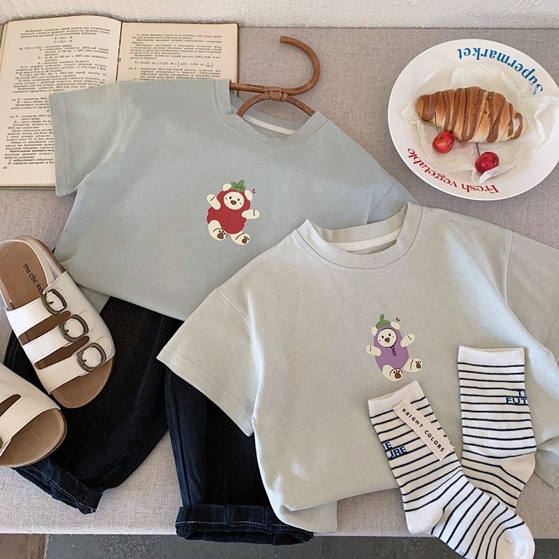 兩色蔬果熊上衣