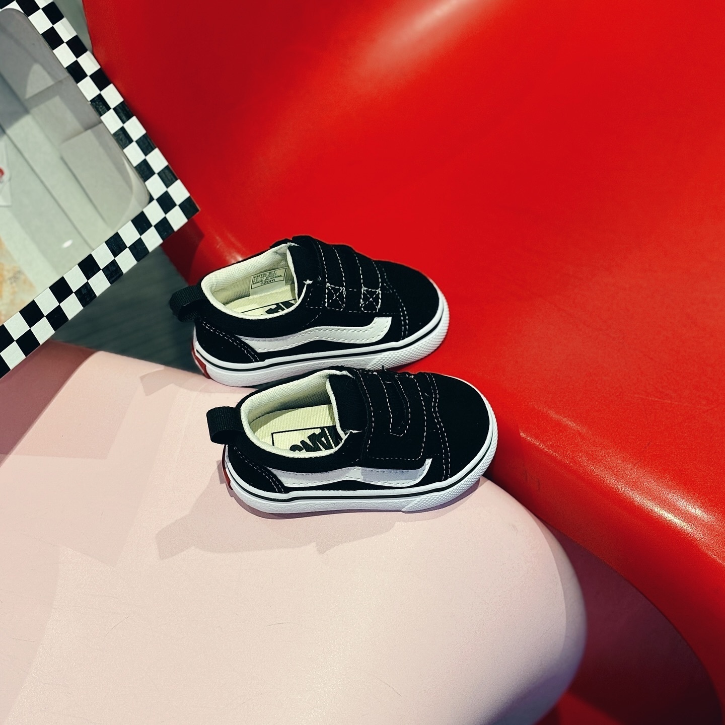 Vans Old Skool 日本限定 白色 黑色 魔鬼氈 小童 中童 童鞋 V36TDL