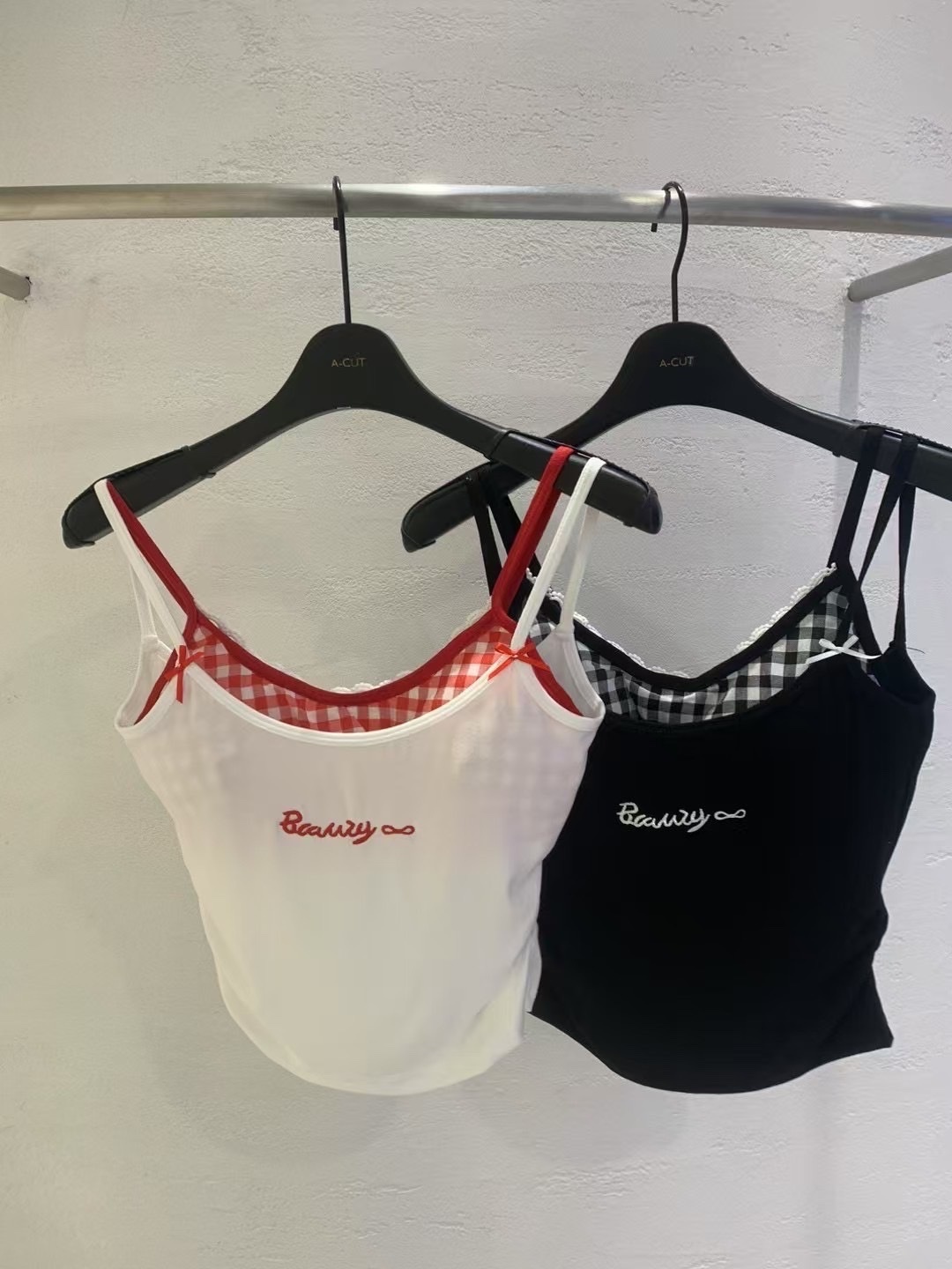 辣妹格子花邊吊帶🍓