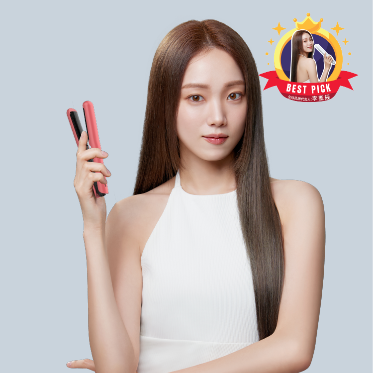 Glampalm GP103 Double-C 迷你造型夾 [弧形板面] [晨曦梅紅色]