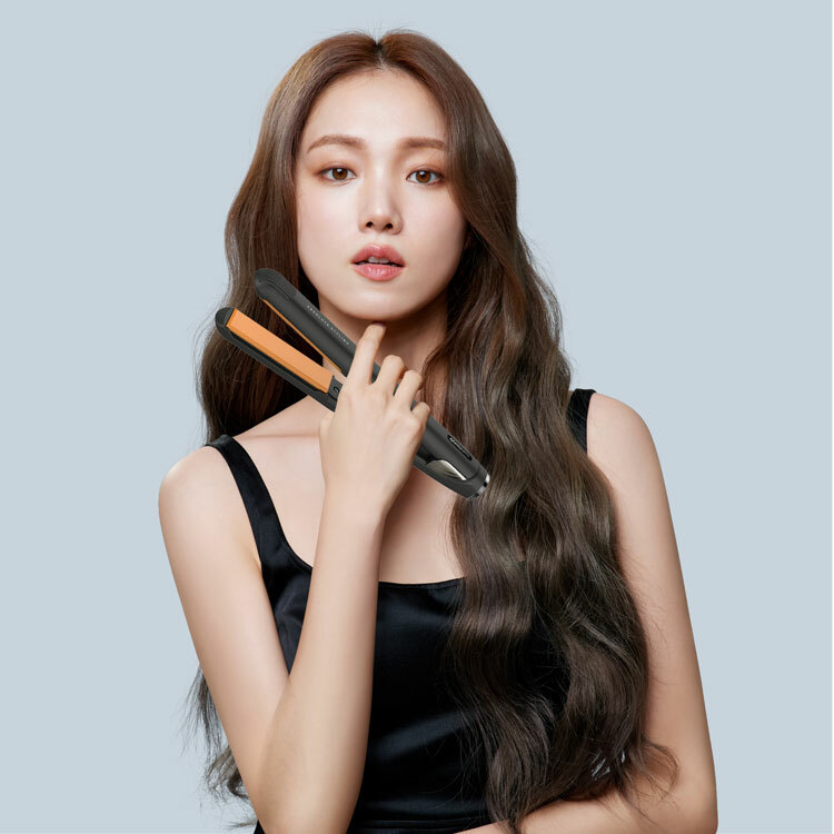 Glampalm GP225 震動導入修護造型夾 [ 平面｜板闊1寸] - 經典黑橙色