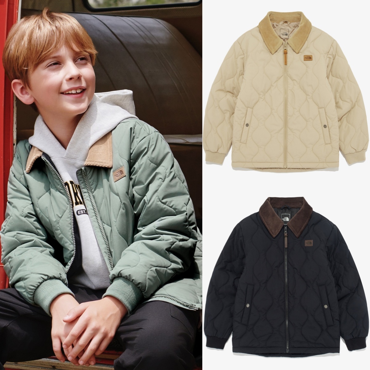 折扣現貨┃韓國限定 THE NORTH FACE 小孩款 絎縫外套