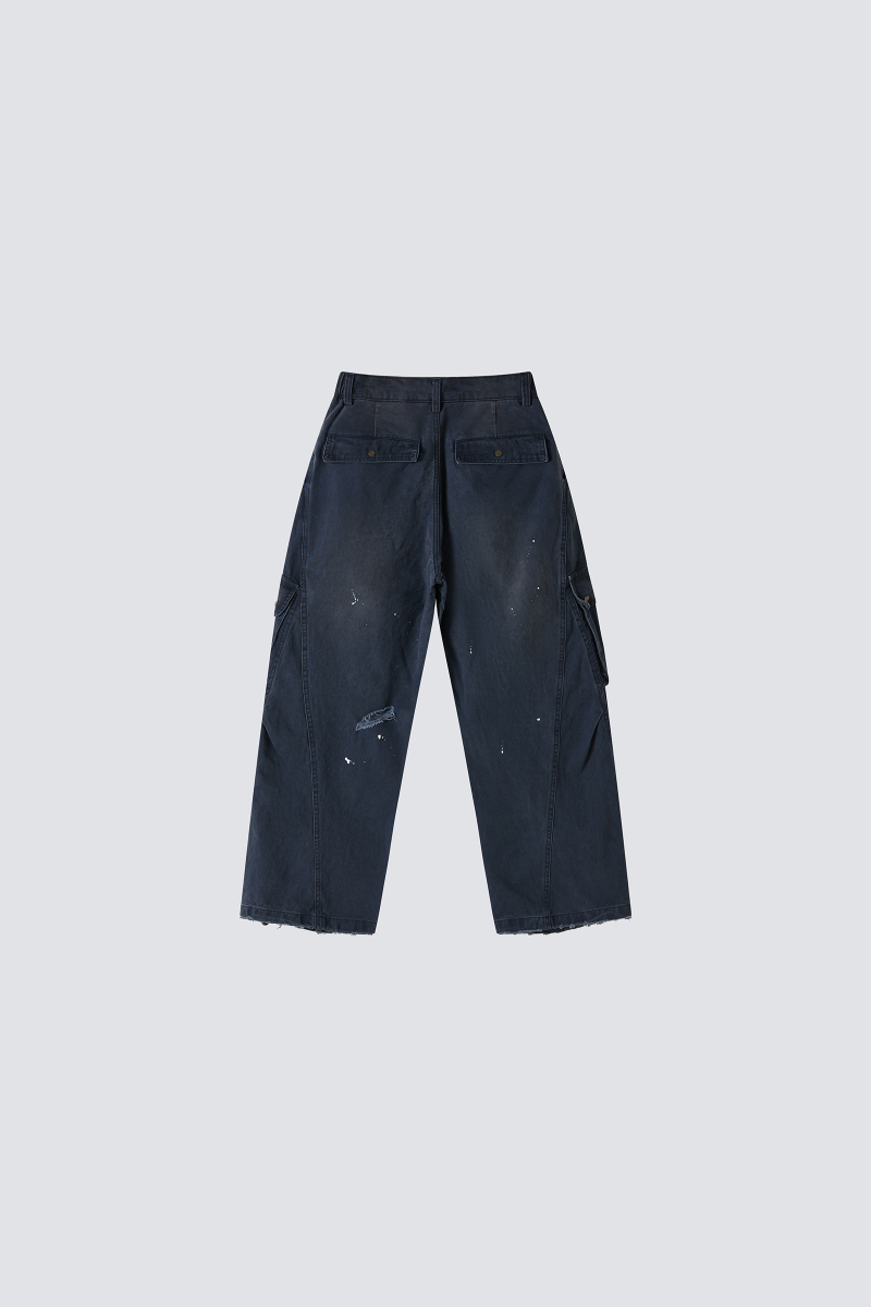 Pigment Washed Wide Leg Pants｜Black｜Hong Kong Original Design