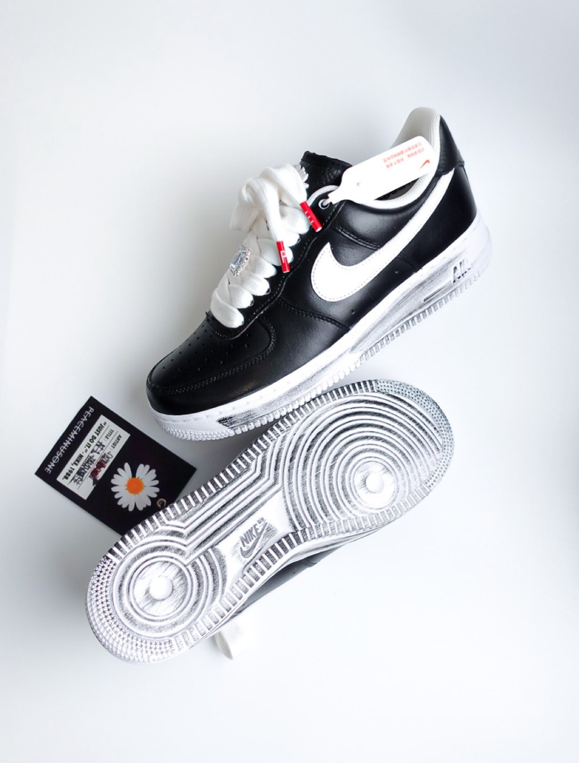 【逢甲 FUZZY】Nike Air Force 1 x GD Peaceminusone 黑 雛菊 AQ3692-001