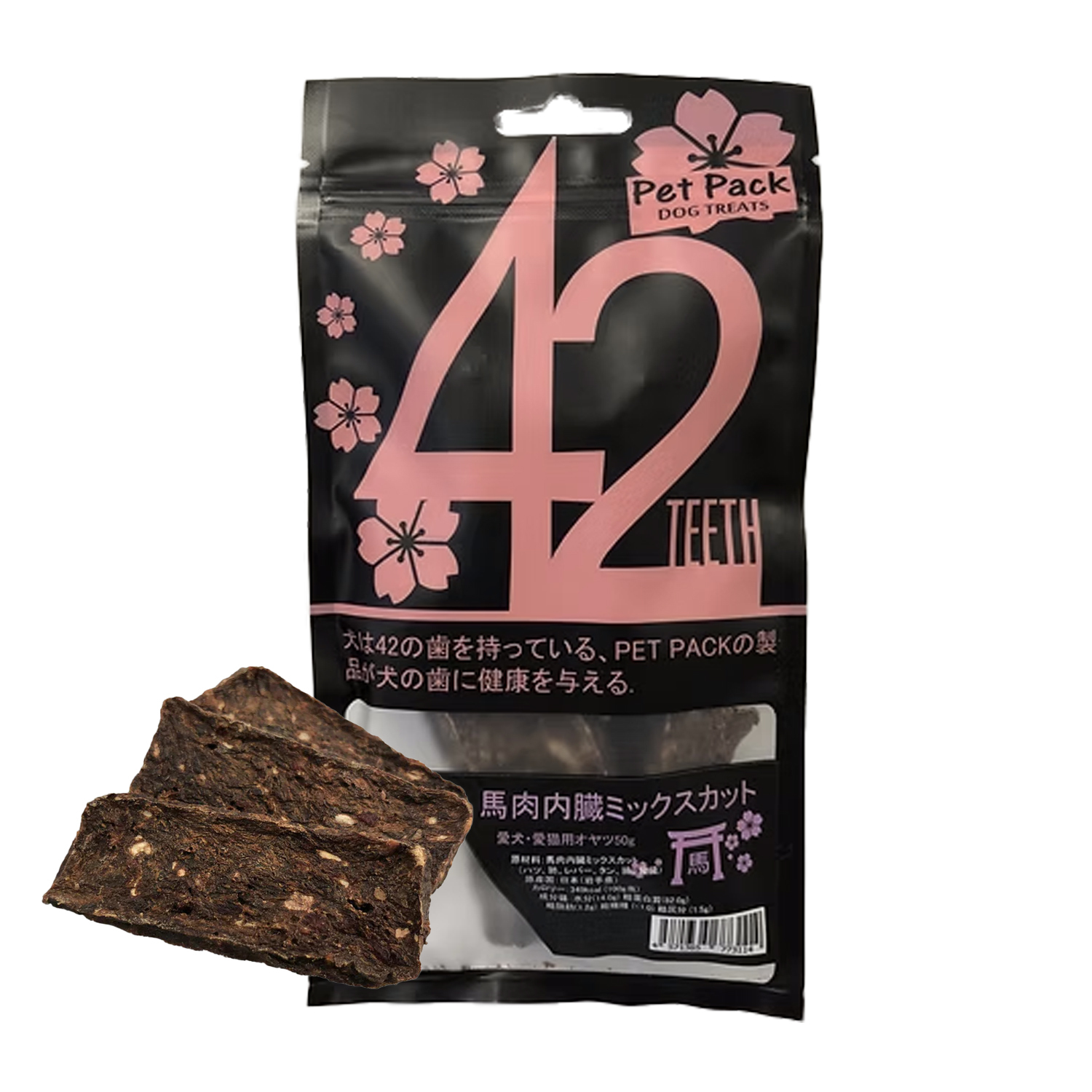 PET PACK 日本小食系列 - 馬肉及內臟片 50g