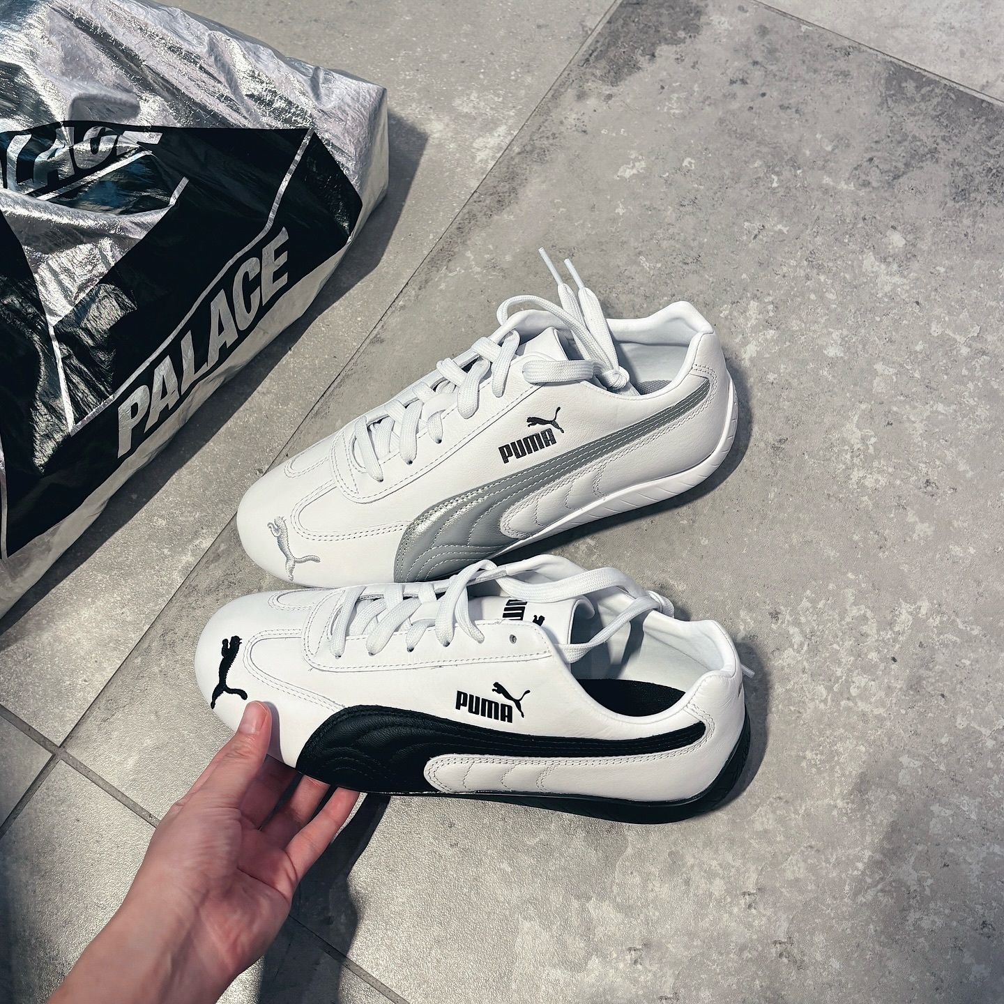 PUMA Speedcat LTH 日本限定 白銀 白黑 皮革 小LOGO 賽車 復古鞋 40160303