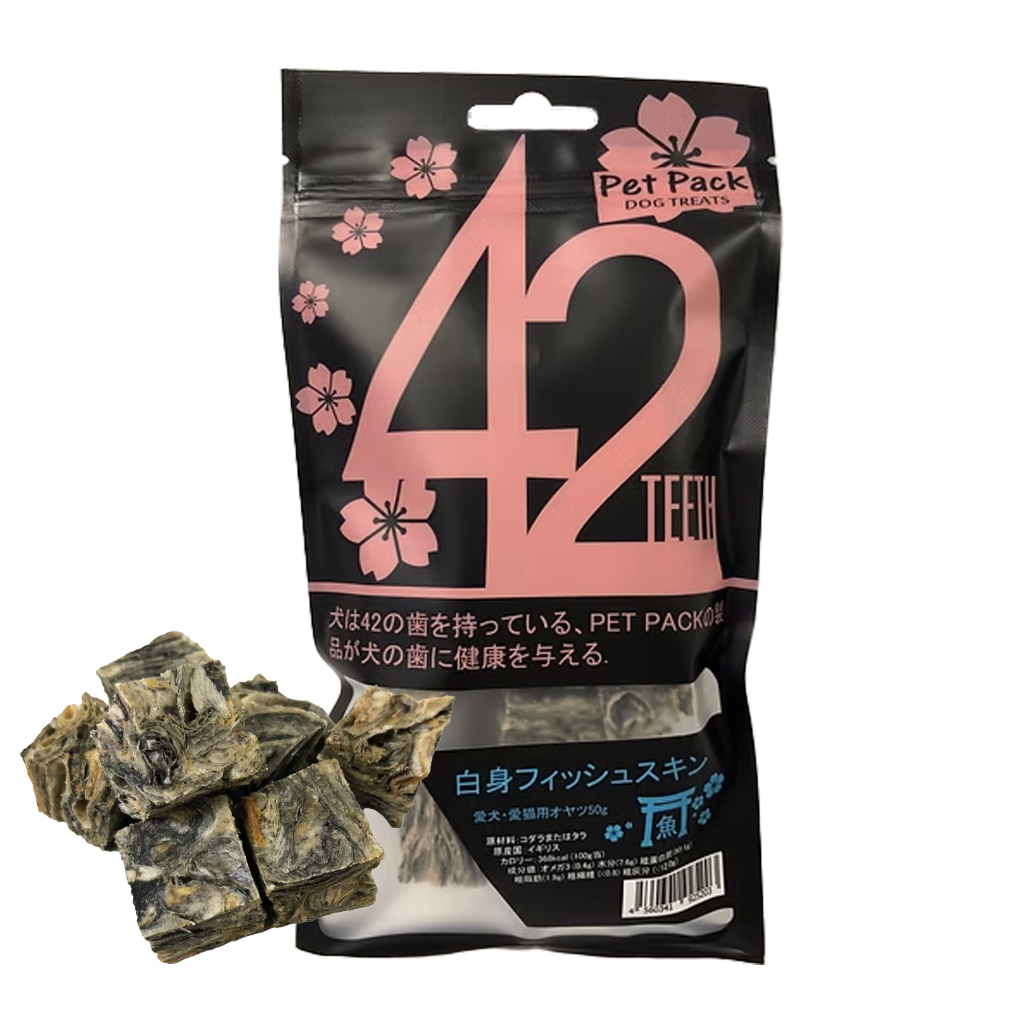 PET PACK 日本小食系列 - 白魚皮粒 50g
