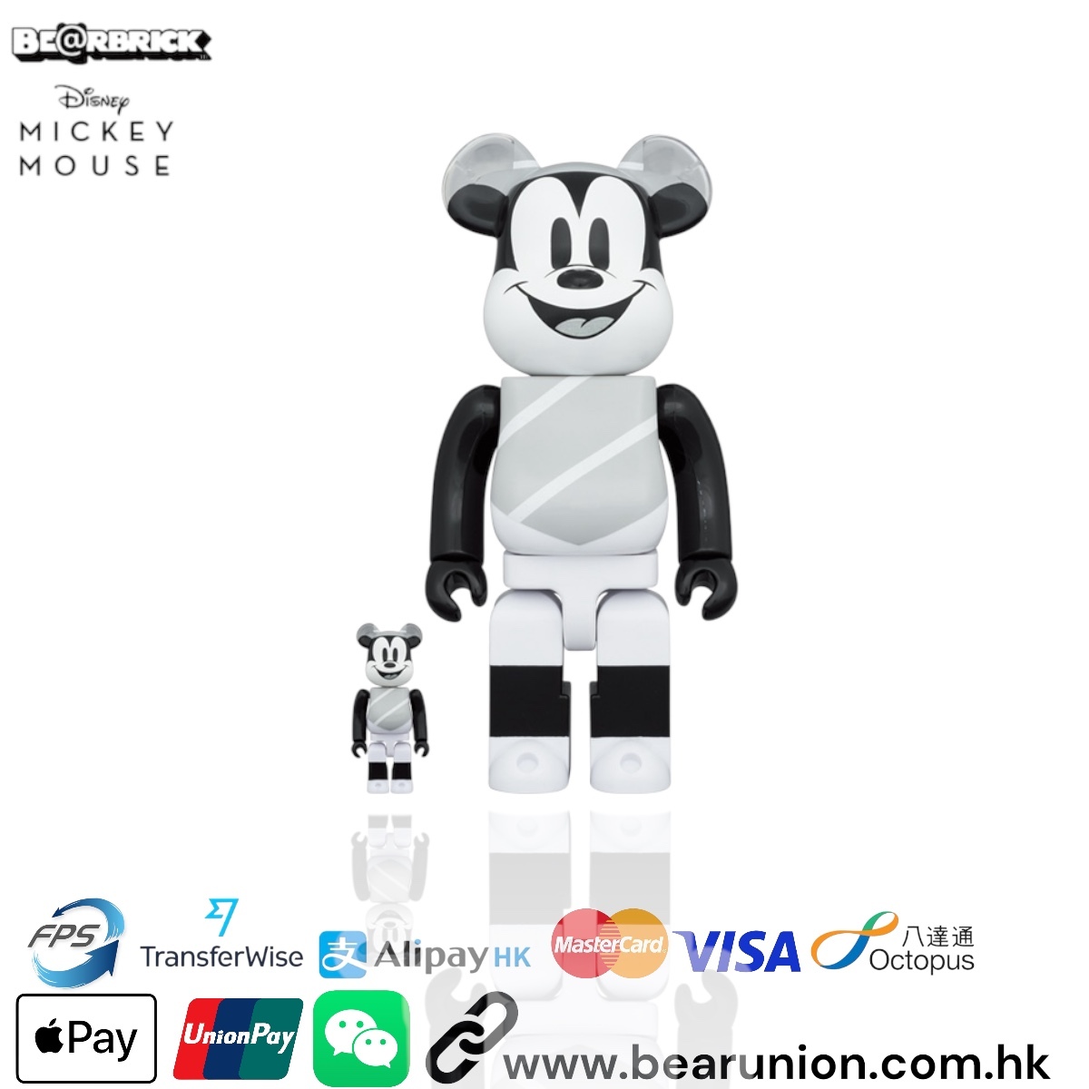 🎏預訂🎏Bearbrck 400% 100% Nighttime Mickey