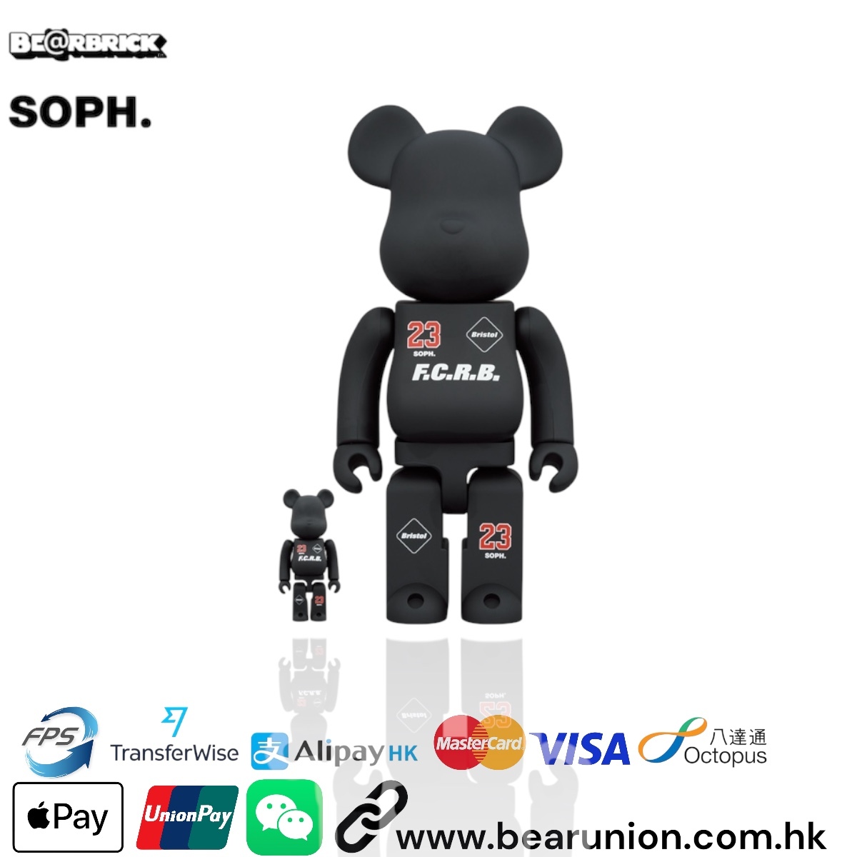 🎏預訂🎏Bearbrick 400% 100% F.C.R.B. SOPH. TOKYO 23