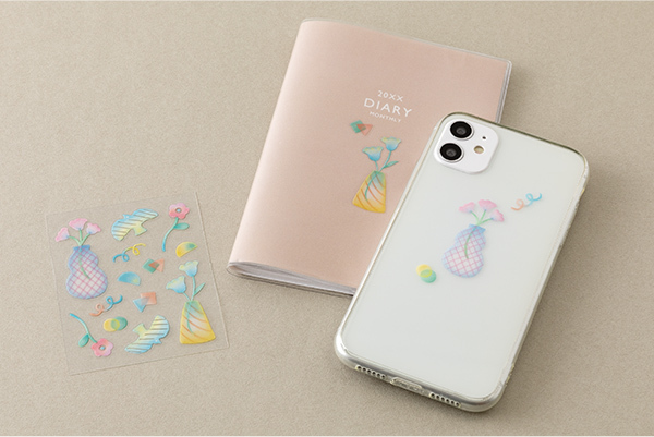 花瓶 水晶轉印貼紙｜日本MIDORI