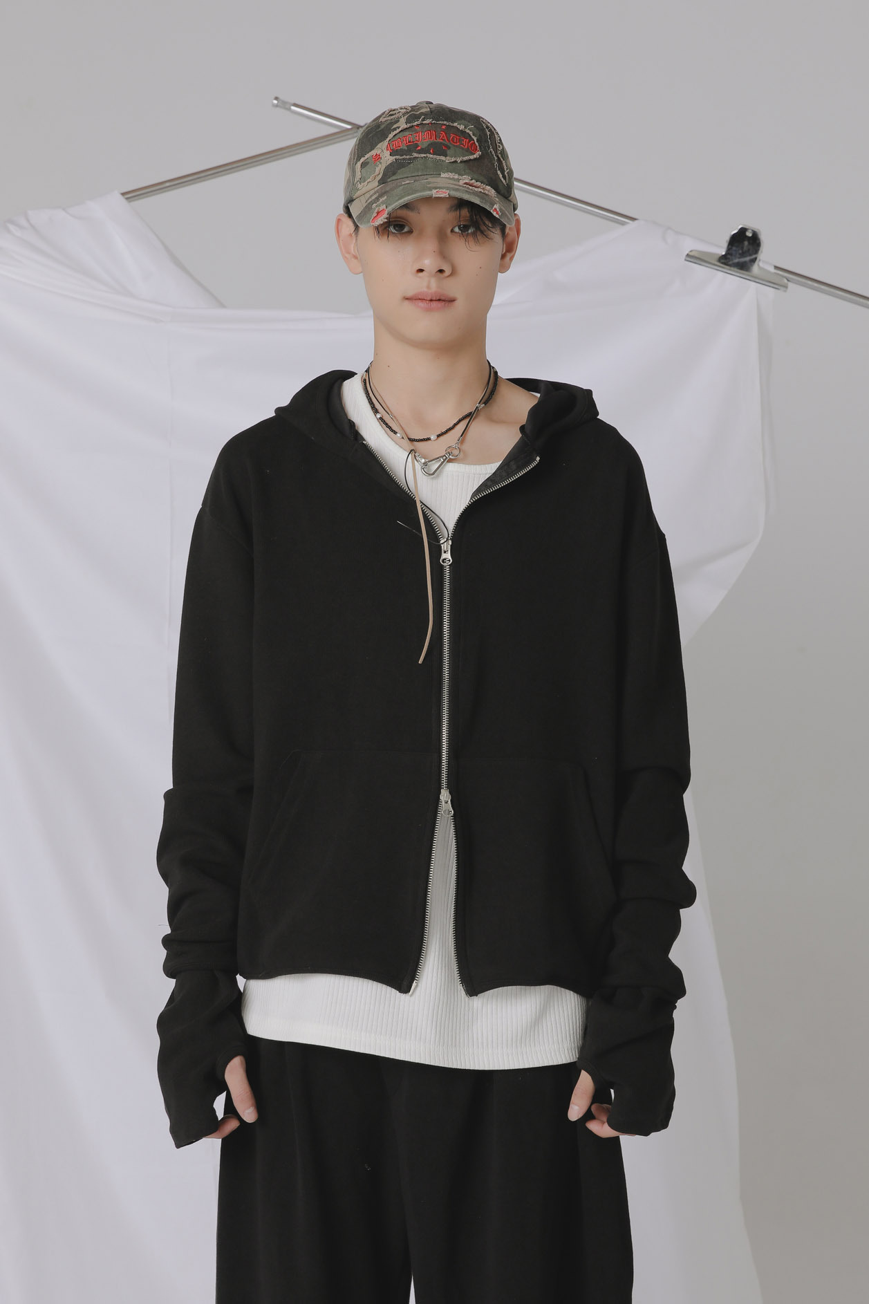 Heri Layered Hooded Zip-Up #連帽外套