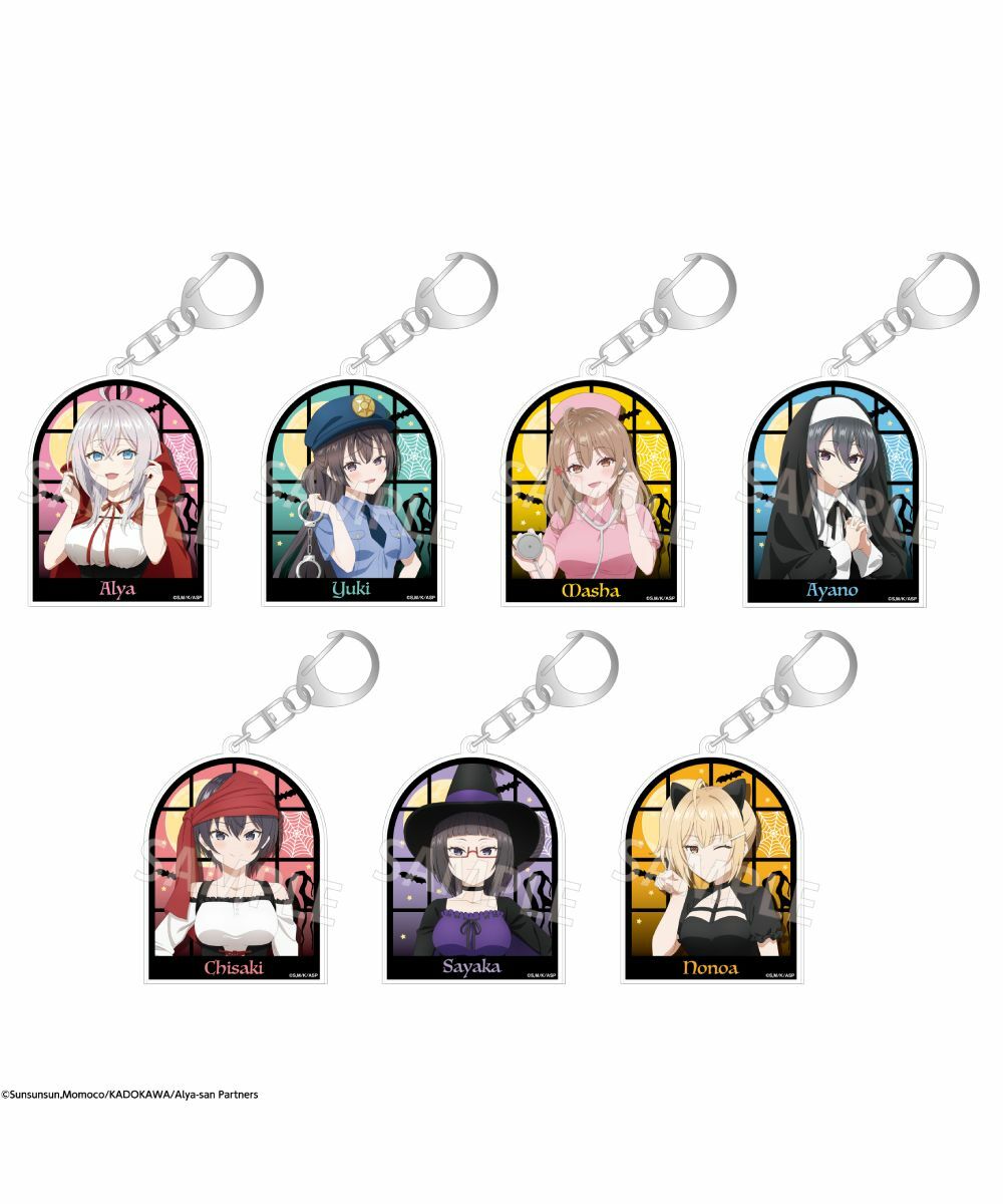 預購-『不時輕聲地以俄語遮羞的鄰座艾莉同學』 集換式壓克力鑰匙圈　萬聖節 ver. BOX販售【日本進口精品】