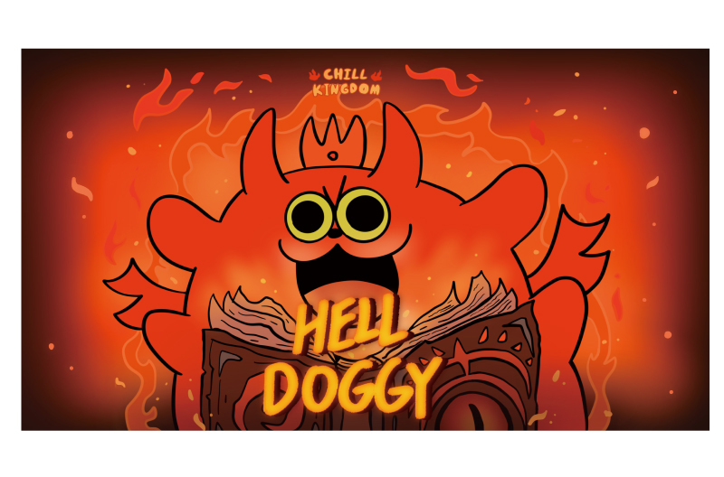 CHILL KINGDOM 掛布－地獄狗狗