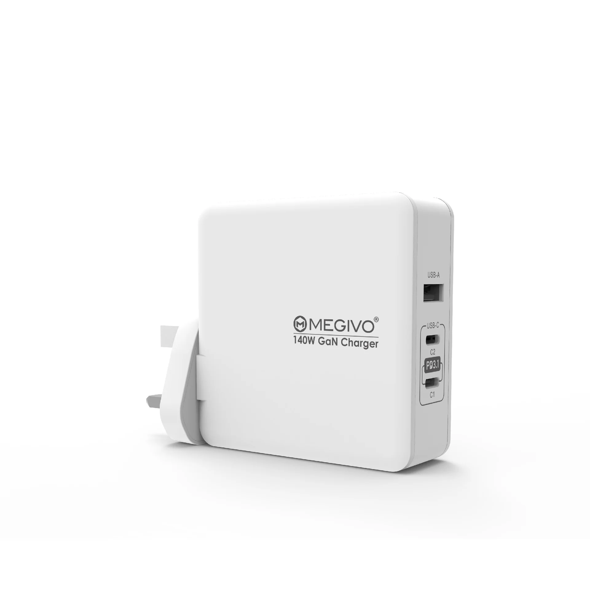 Megivo World Link 140W PD3.1 GaN Charger 充電器 白色_M-WL140W-WH