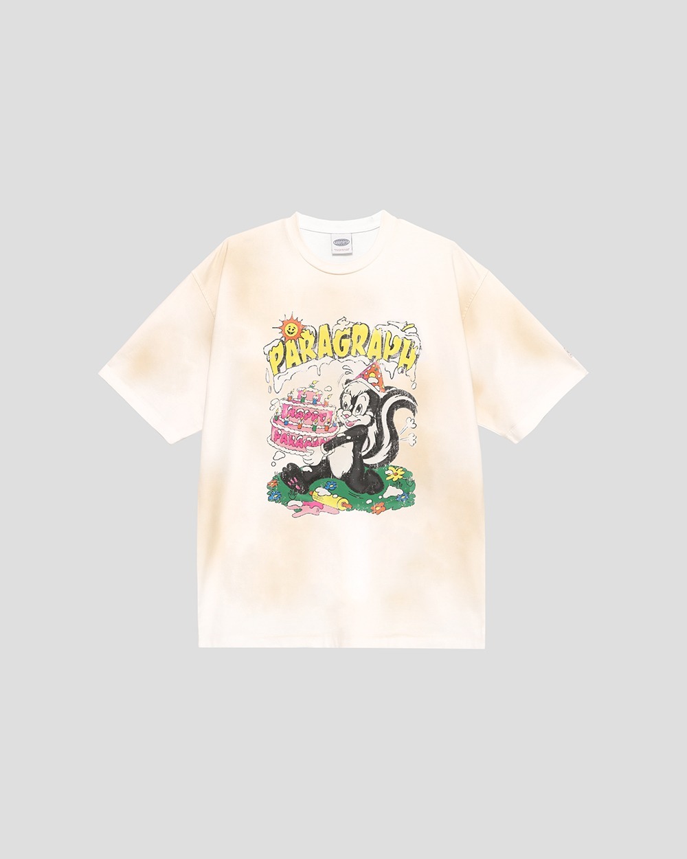 PARAGRAPH VINTAGE CARTOON T SHIRT 水洗舊卡通大圖短T