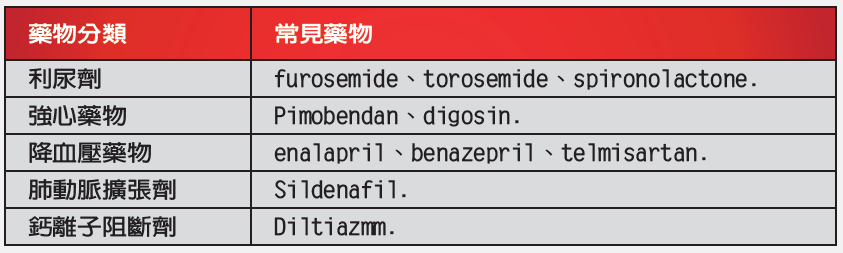 犬貓心臟病常用藥物