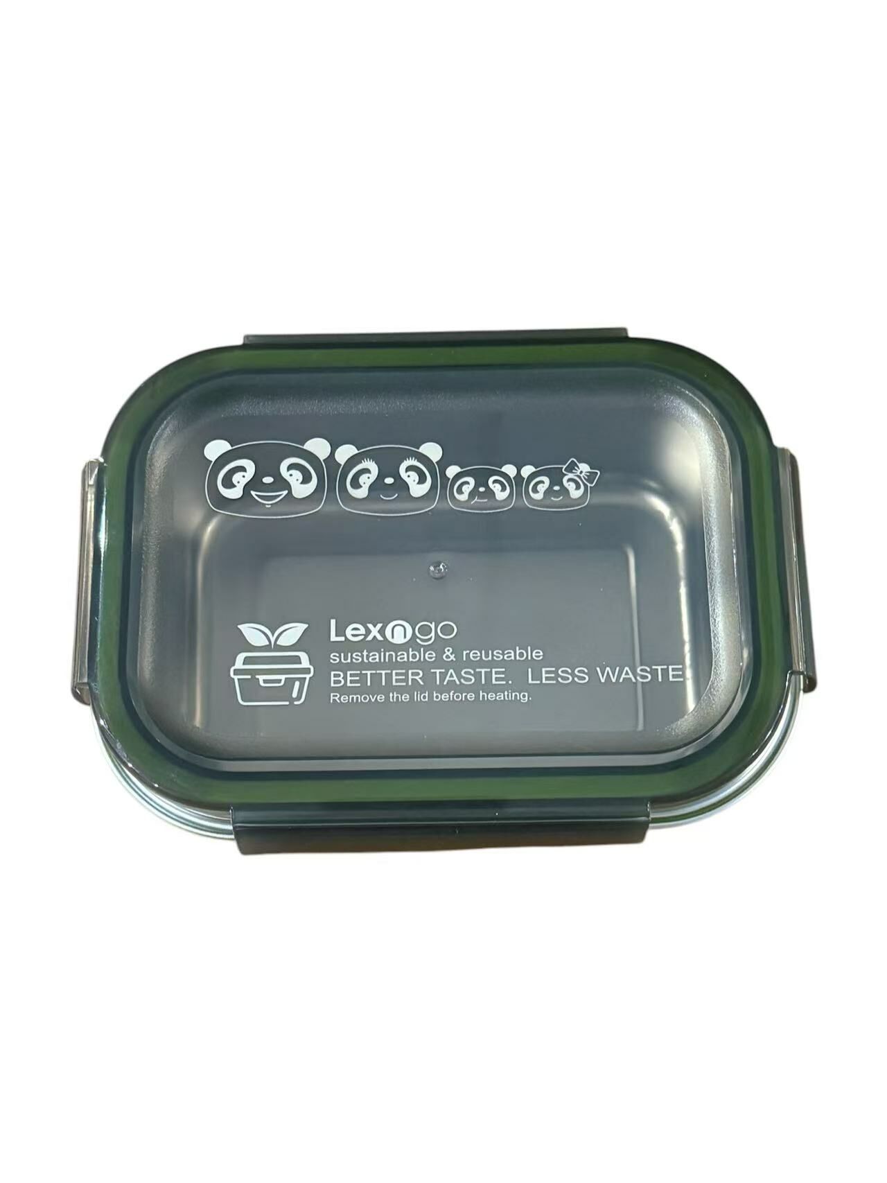 LEXINGTON microwavable stainless steel container with pp Lid - 600ml - panda series