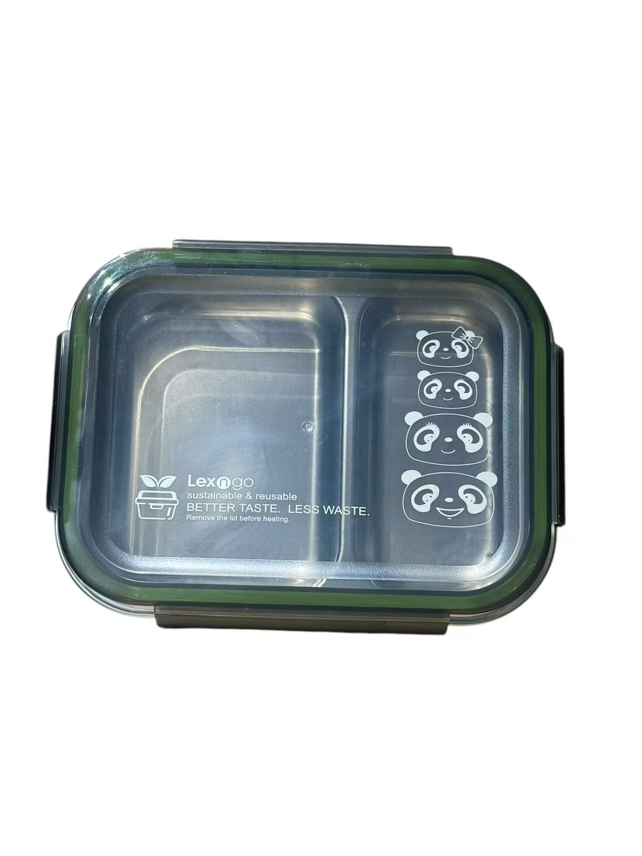 LEXINGTON microwavable stainless steel container with pp lid - 800ml - panda series