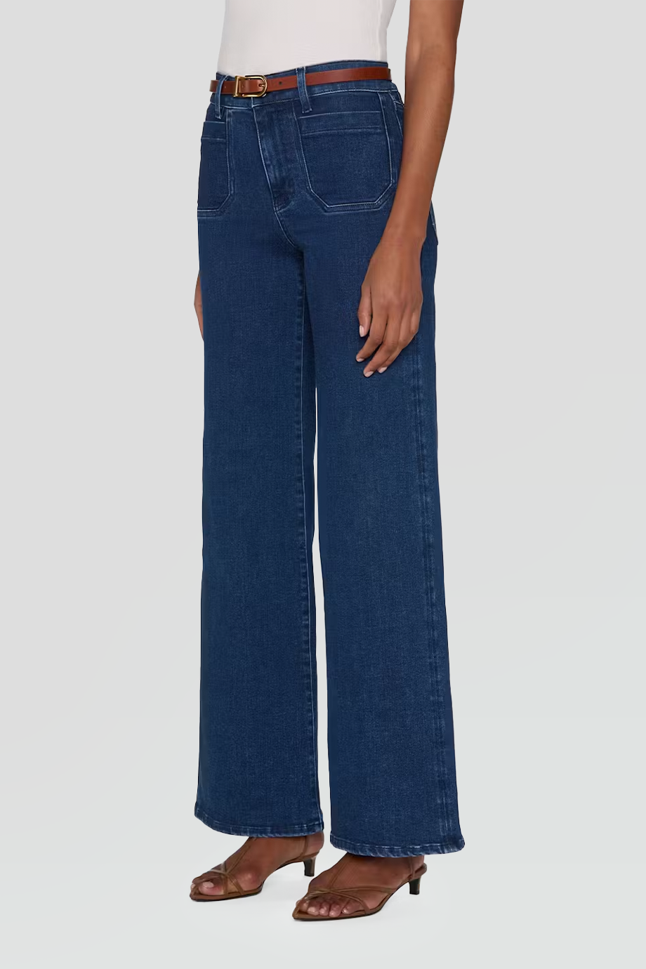 FRAME｜PALAZZO 高腰寬版前口袋牛仔喇叭褲