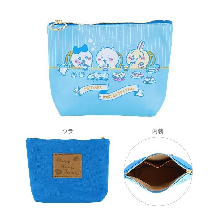 【現貨】吉伊卡哇 Chiikawa 化妝包 愛麗絲茶會 刺繡船型收納包 小拉鏈包 小八 不思議的國度 卡通 可愛 編織收納包