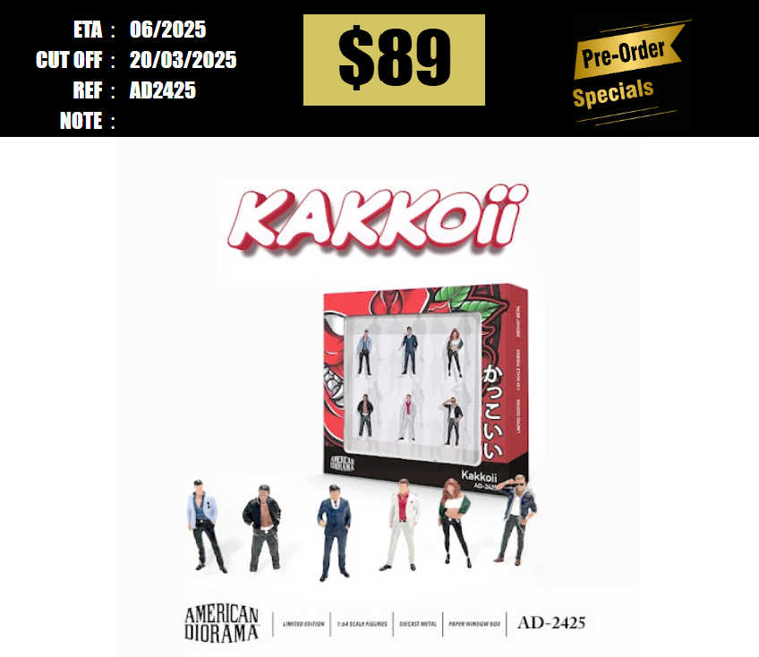 PO-$89 * AMERICAN DIORAMA * 1:64 Figure Set: Kakkoii [OD07/03]