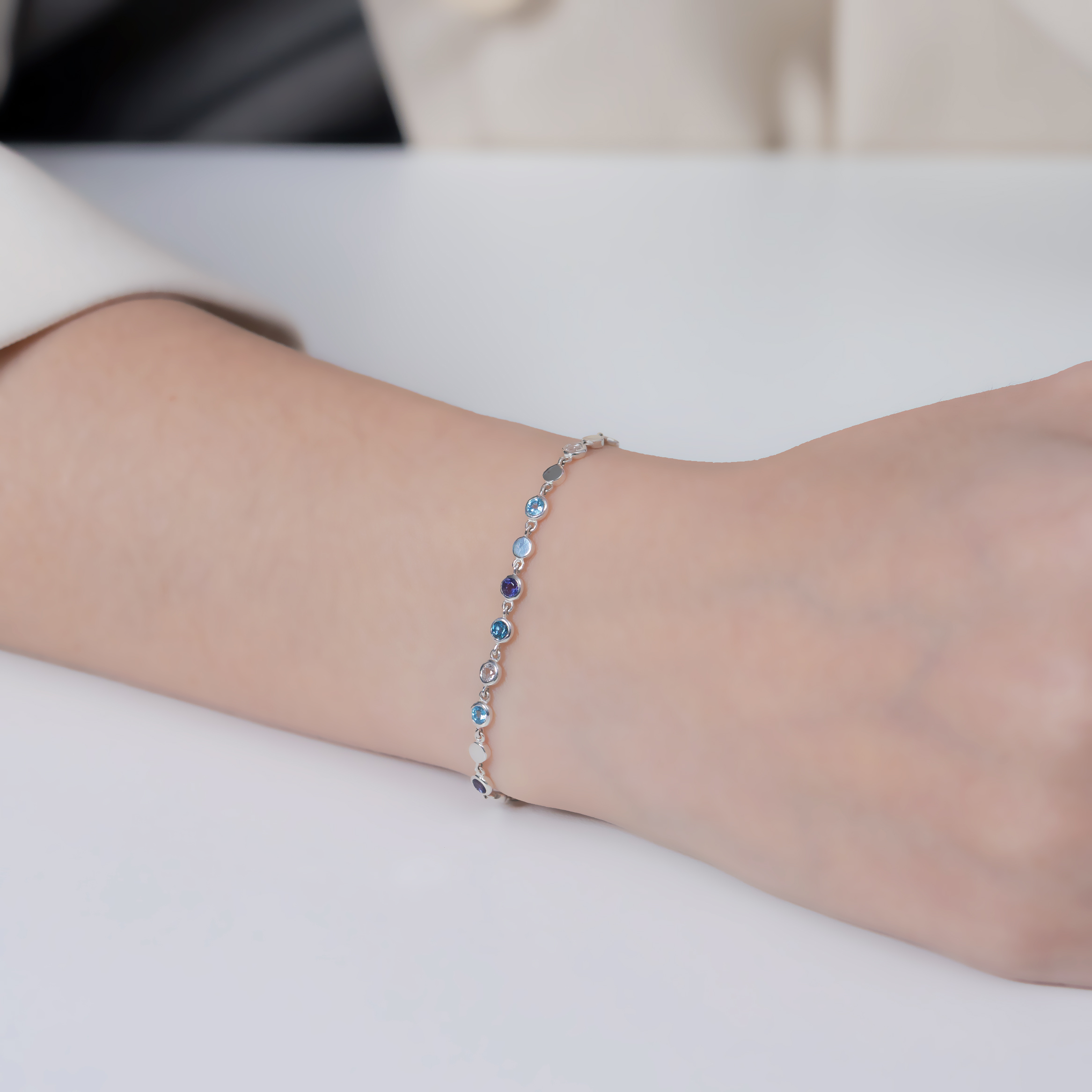 HaloFlow藍色系寶石手鍊