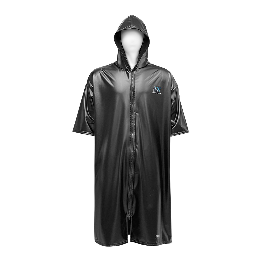 中性 PU 塗層抓毛保暖斗蓬 - 黑
